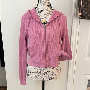 Pink Rose Women's Pink Zip-Up Hoodie